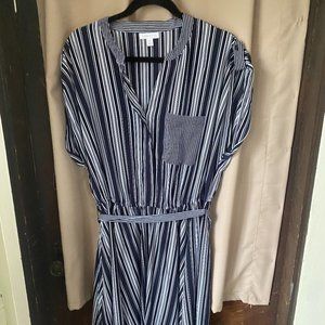 NWOT Charter Club Petite Striped Dress | Navy & White| Summer Dress | 16W
